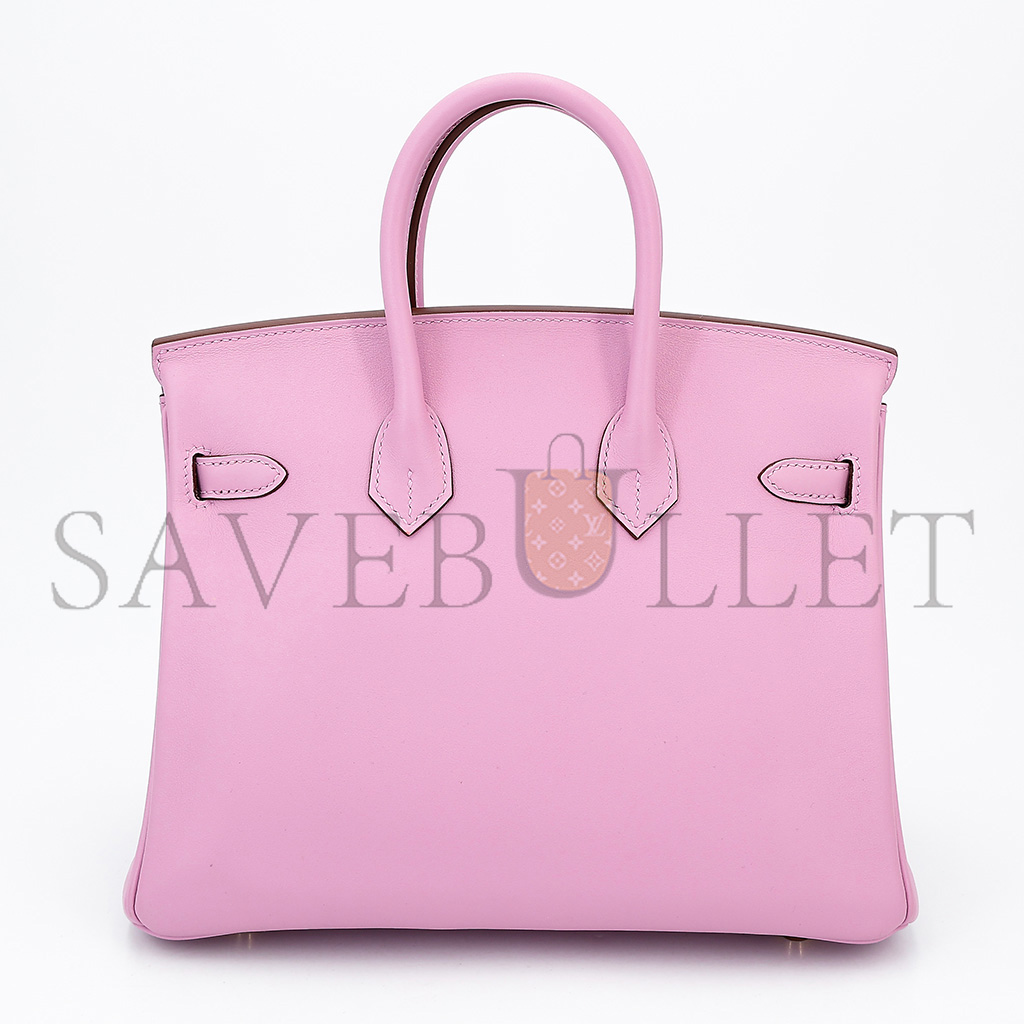 H**mes birkin 25 swift leather mallow purple gold buckle 10125717 (25*20*13cm)